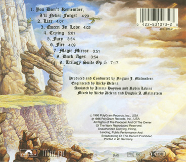 Yngwie Malmsteen. Trilogy (1986) Фото 3